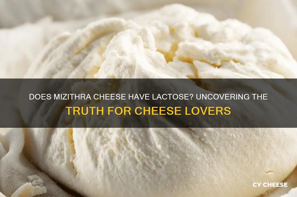 does mizithra cheese have lactose