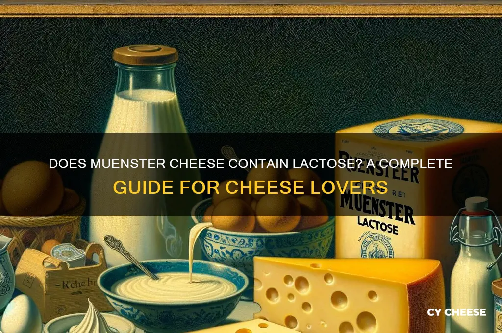 does muenster cheese have lactose
