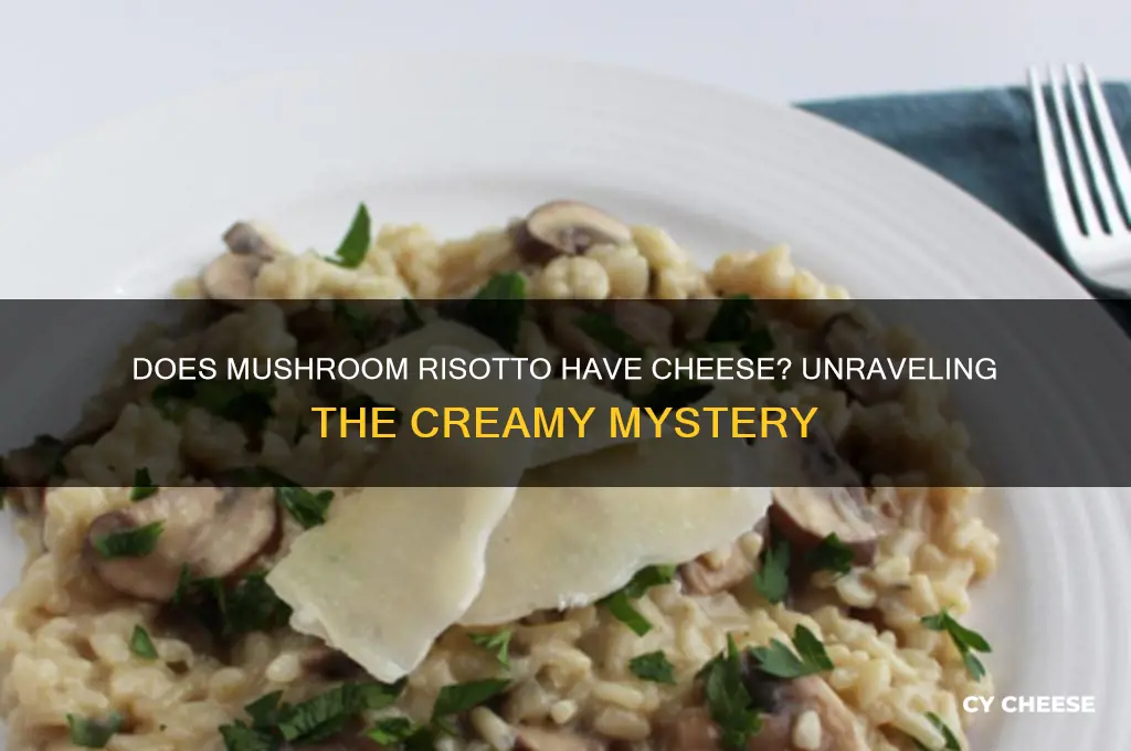 does mushroom risotto have cheese