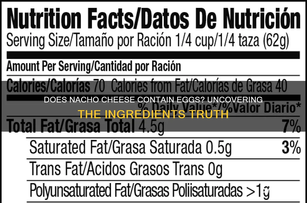 does nacho cheese have eggs