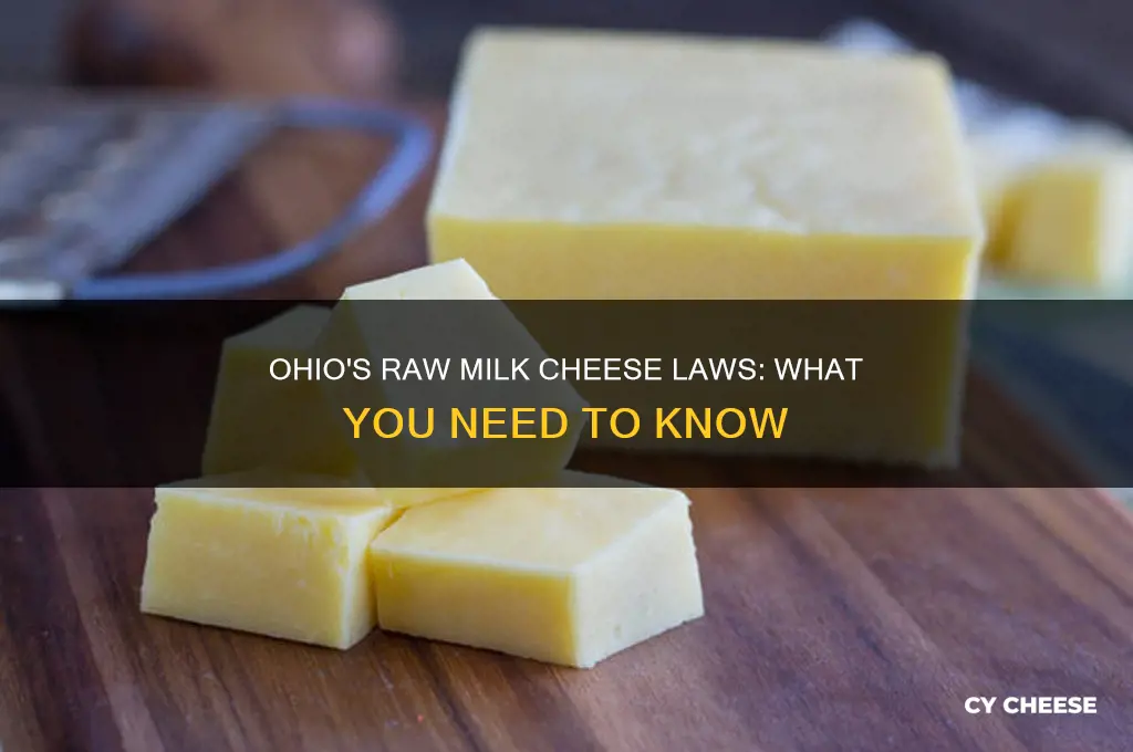 does ohio allow raw milk cheese to be sold