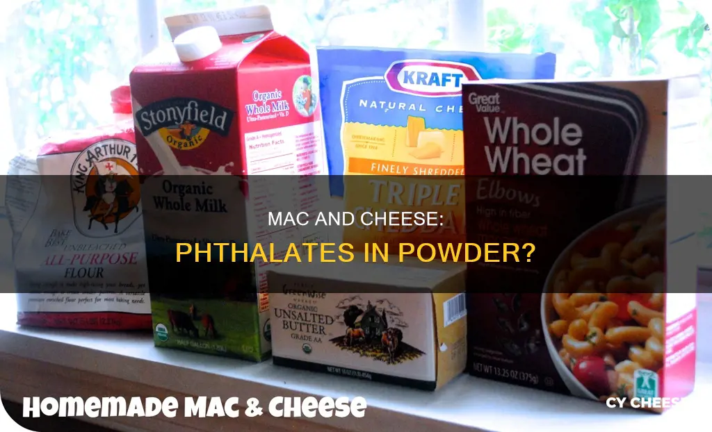 does on powder macaroni and cheese have phthalates