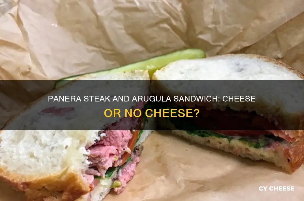 does panera steak and arugula sandwich recipe have cheese