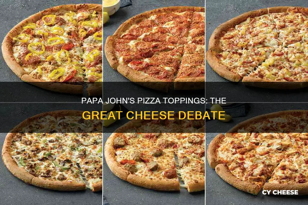 does papa johns consider cheese a pizza topping