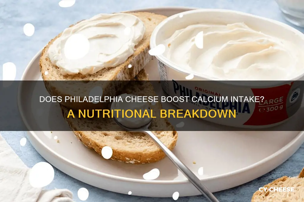does philadelphia cheese contain calcium