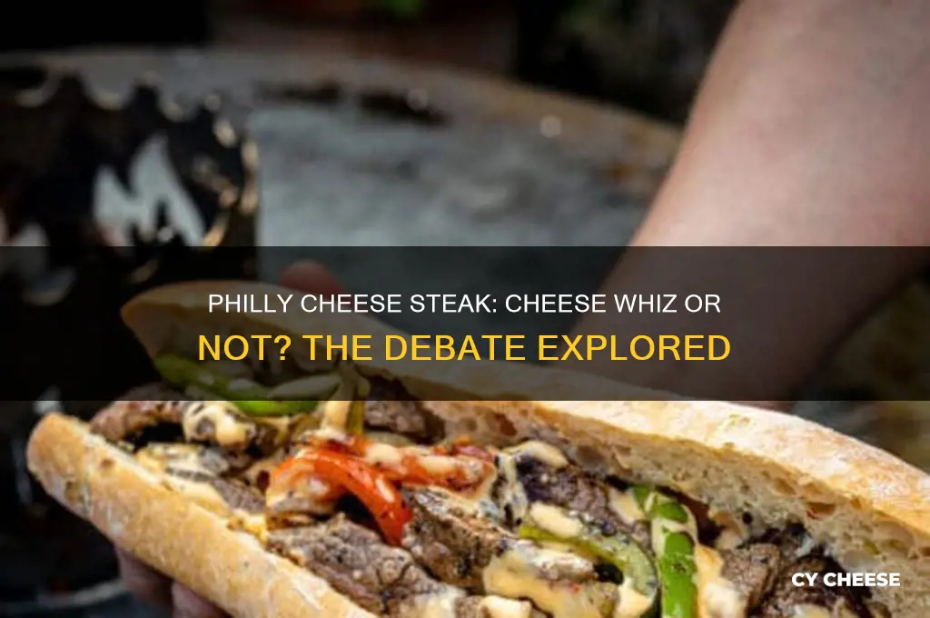 does philly cheese steak have cheese whiz on it
