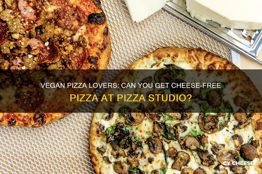 does pizza studio have vegan cheese