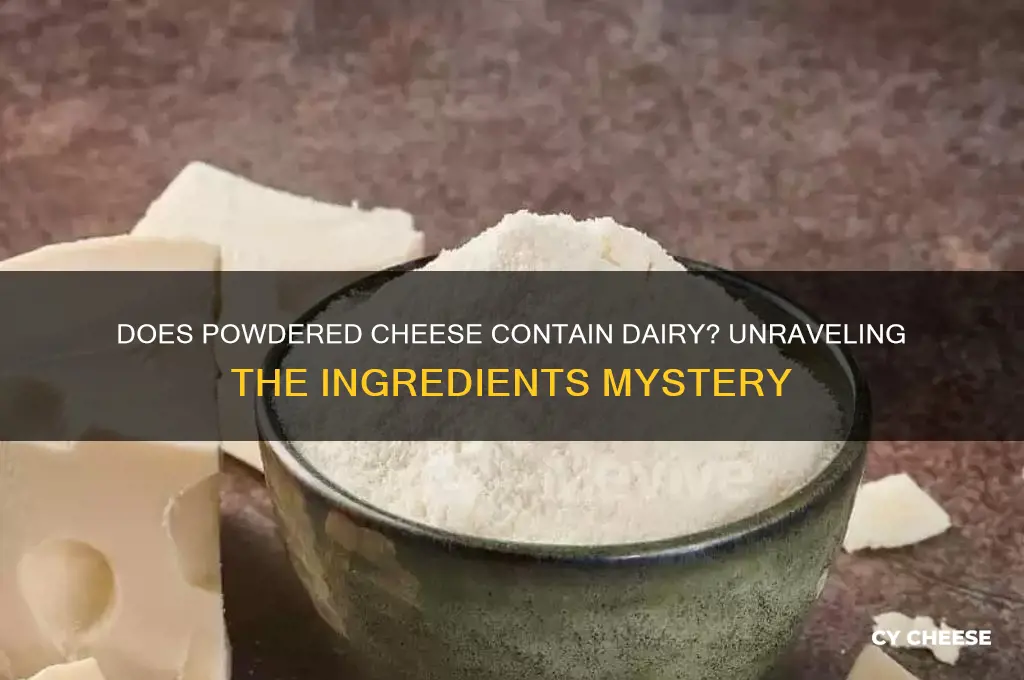 does powdered cheese have dairy