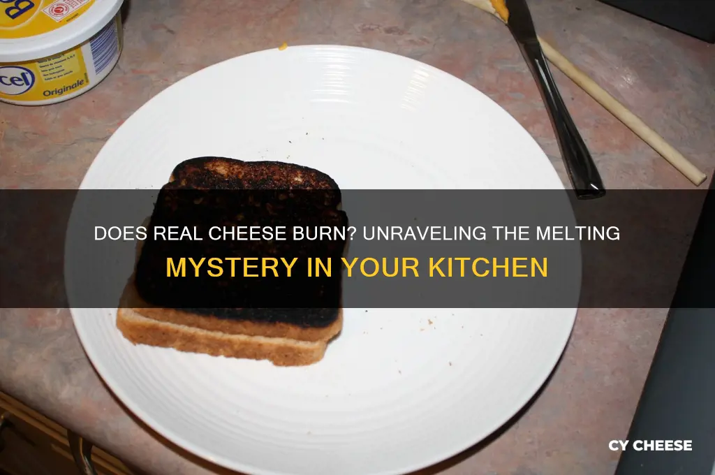 does real cheese burn