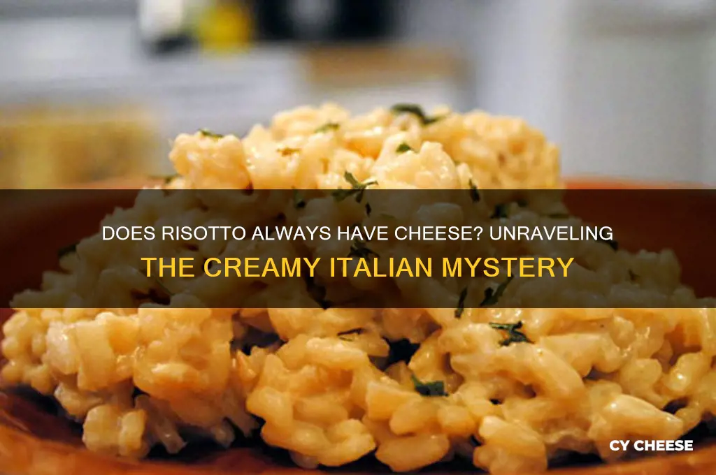 does risotto always have cheese