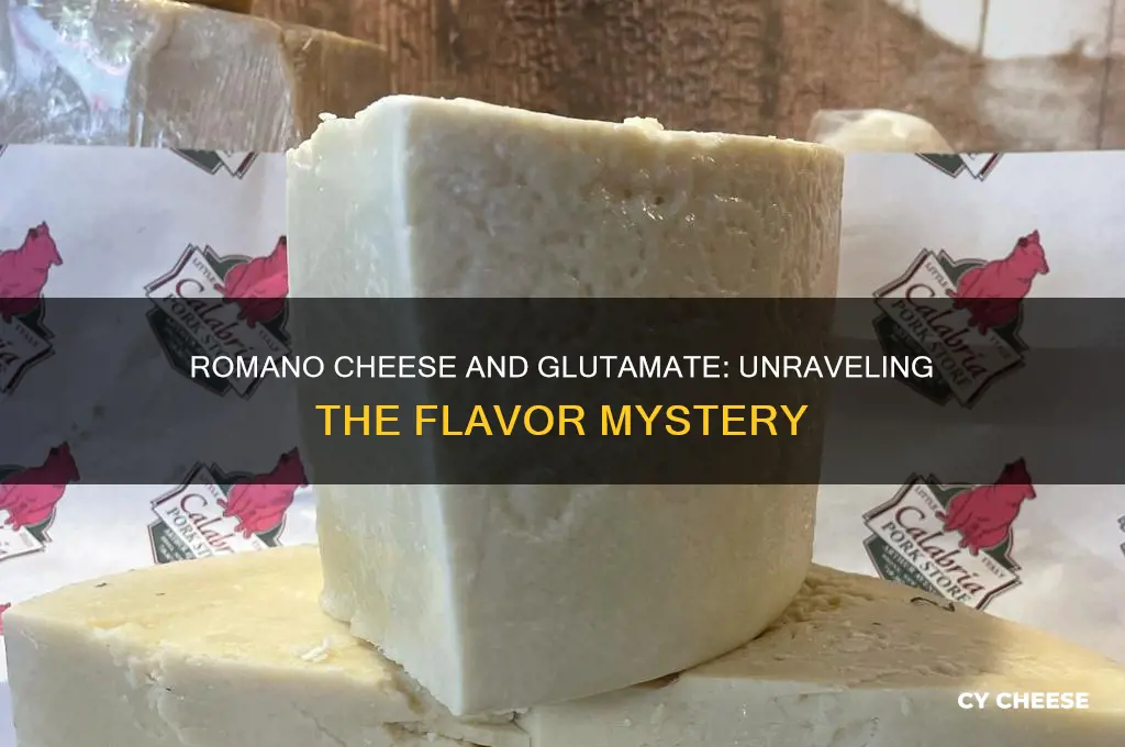 does romano cheese have glutamate