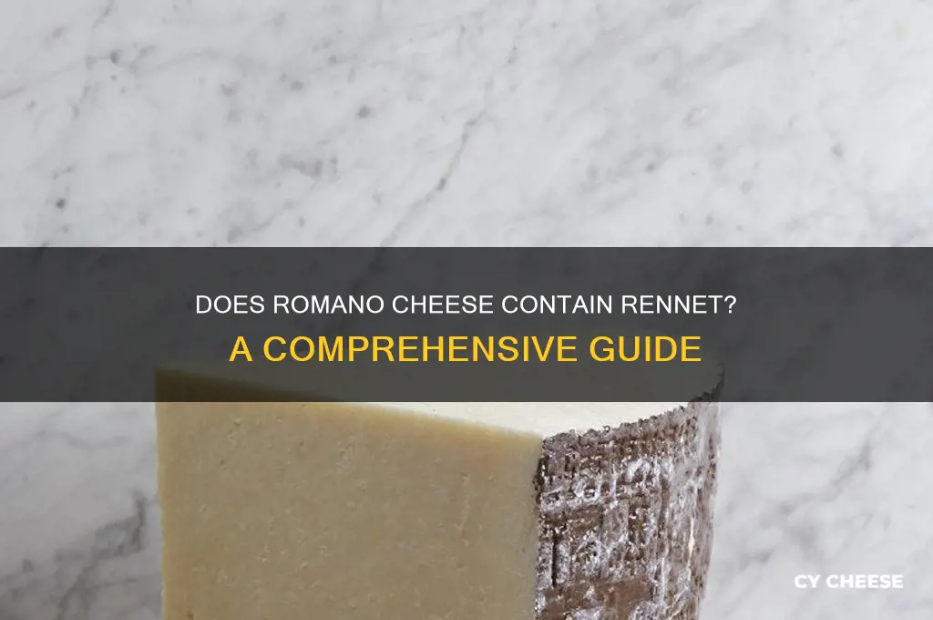 does romano cheese have rennet