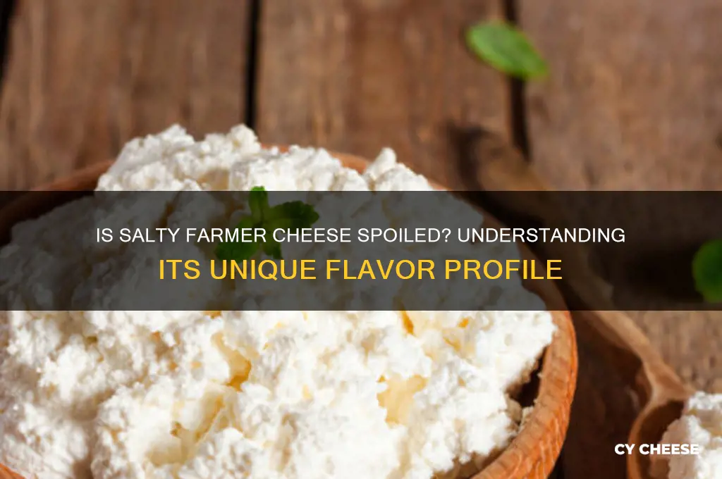 does salty farmer cheese mean it