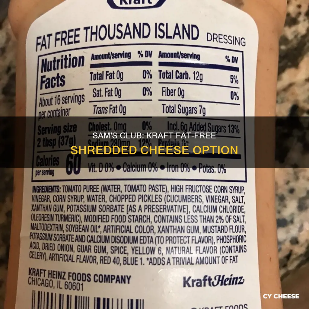 does samsclub have kraft fat free shredded cheese