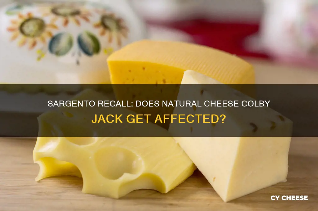 does sargento recall include natural cheese colby jack