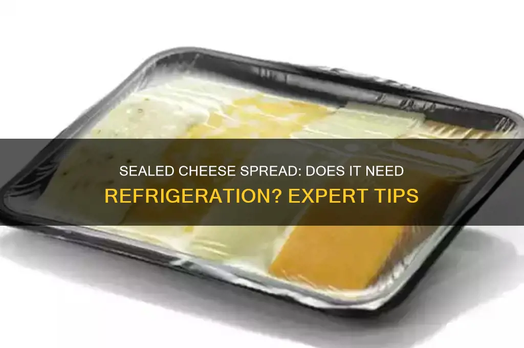 does sealed cheese spread have to be refridgerated