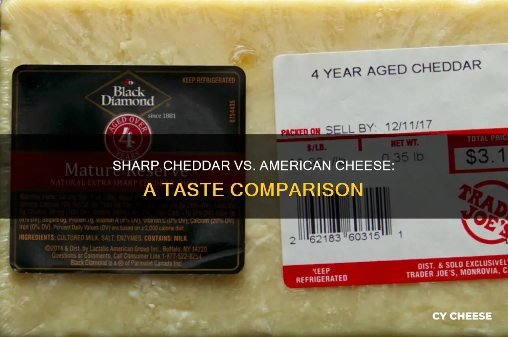 does sharp chddar taste close to american cheese
