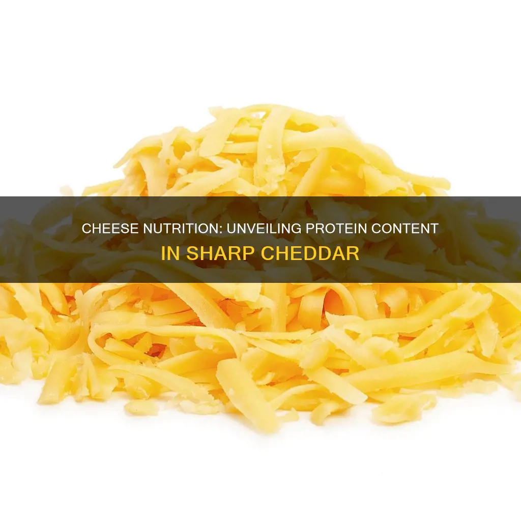 does sharp cheddar cheese have protein