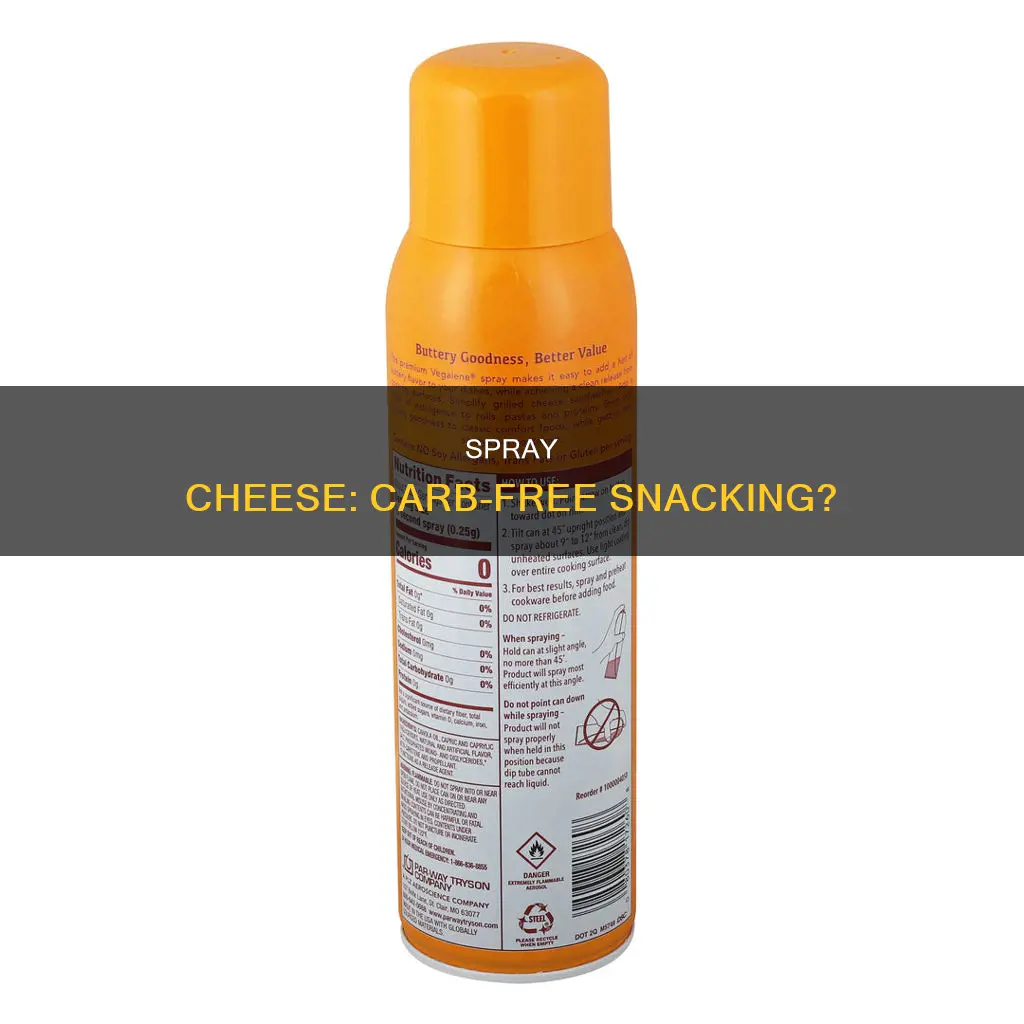 does spray cheese have carbs