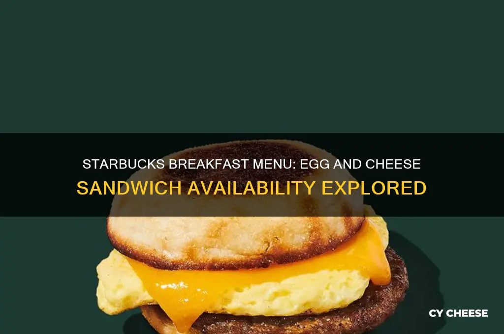 does starbucks have just a egg and cheese sandwich
