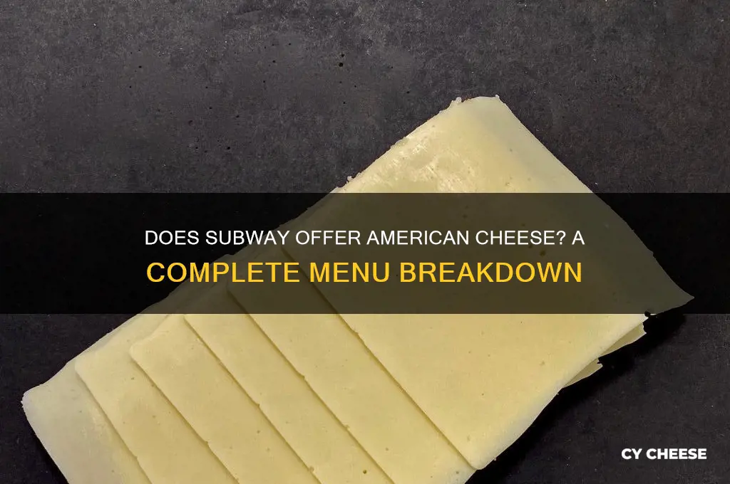 does subway have american cheese