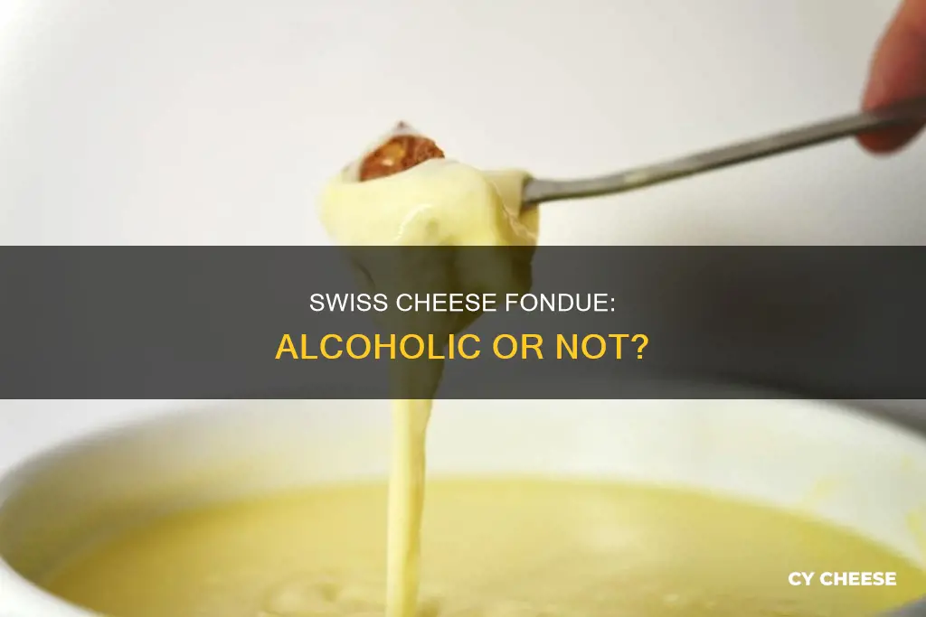 does swiss cheese fondue contain alcohol
