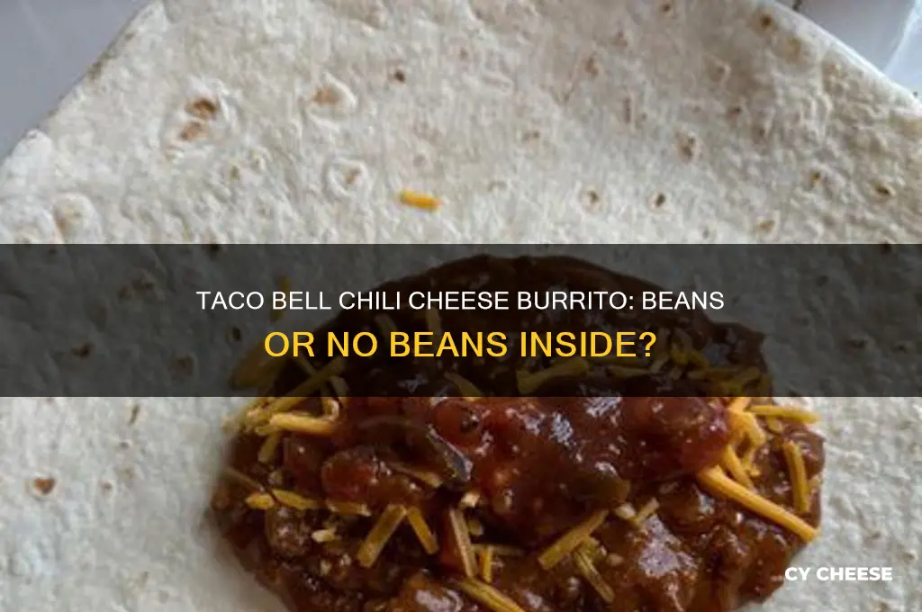 does the taco bell chili cheese burrito contain beans