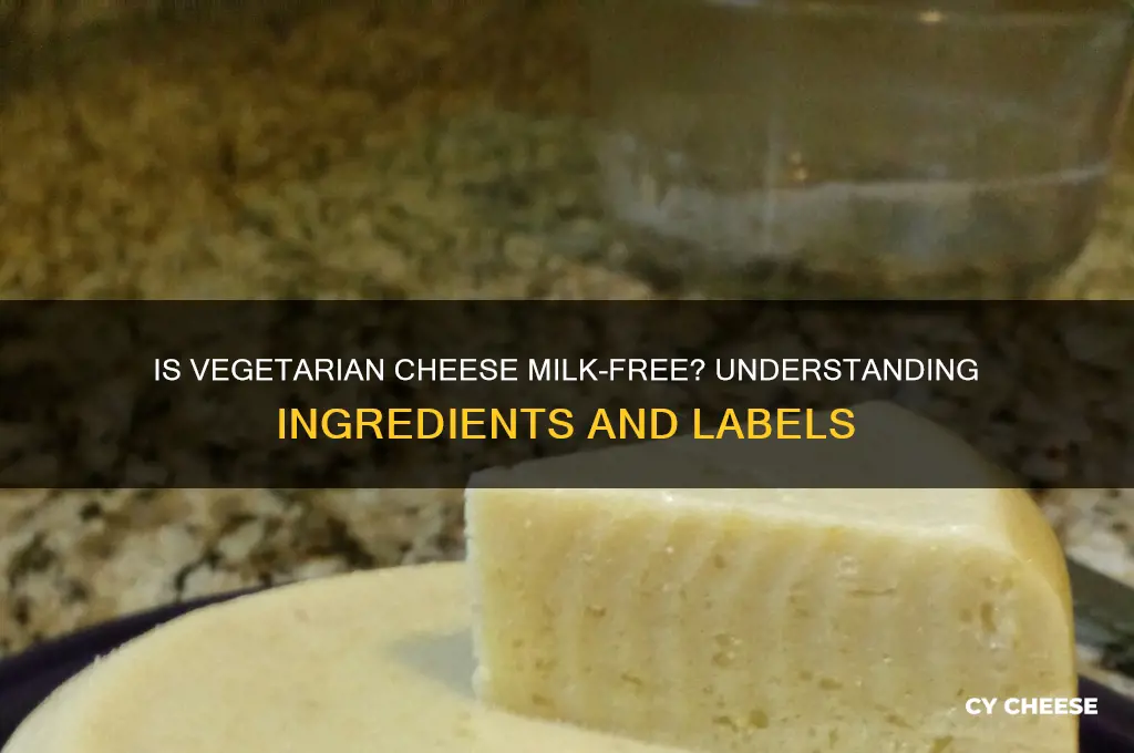 does vegetarian cheese contain milk