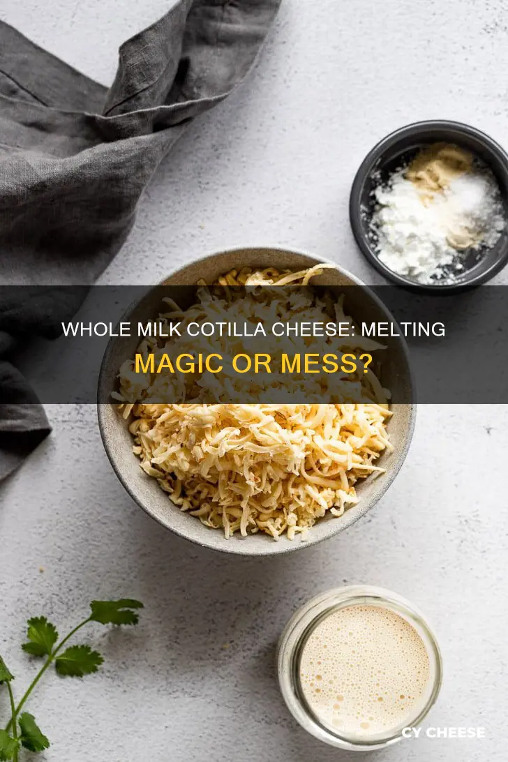 does whole milk cotilla cheese melt
