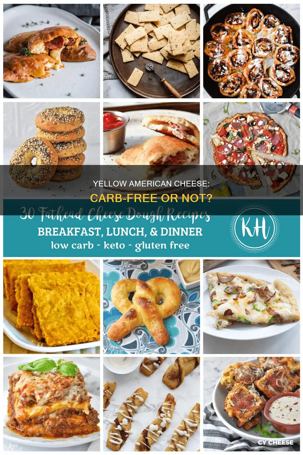 does yellow american cheese have carbs