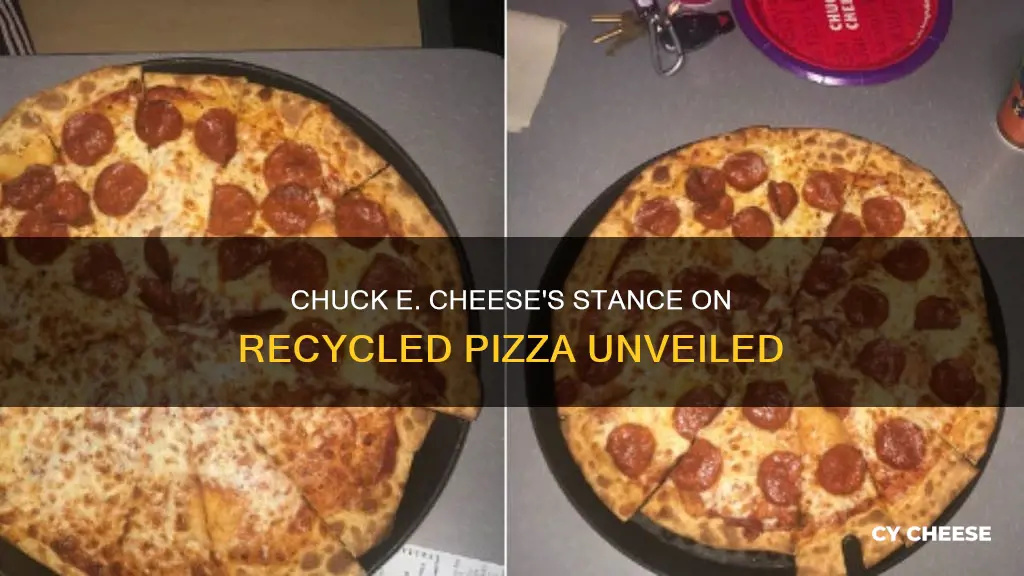 has chuck e cheese commented on recylcled pizza