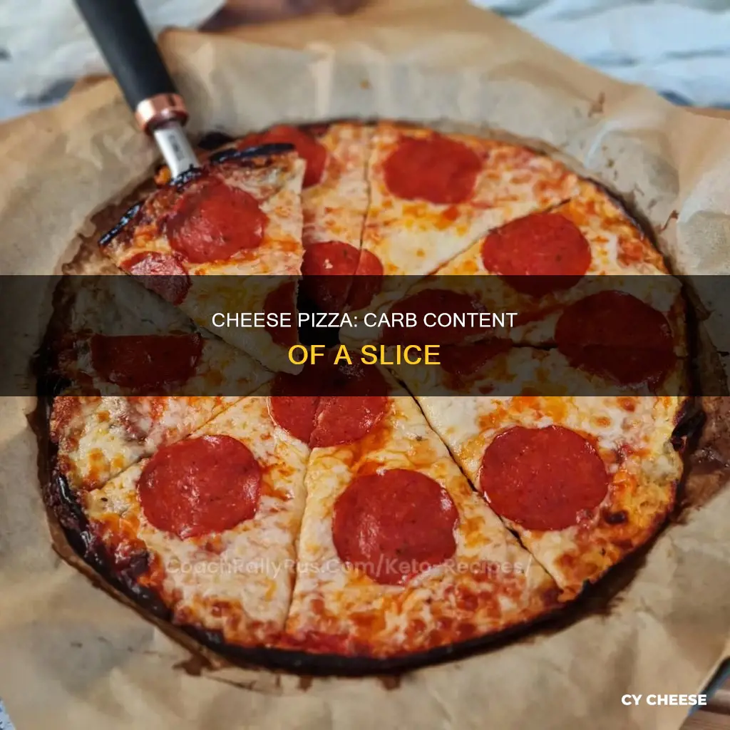 have many carbs are in a slice of cheese pizza