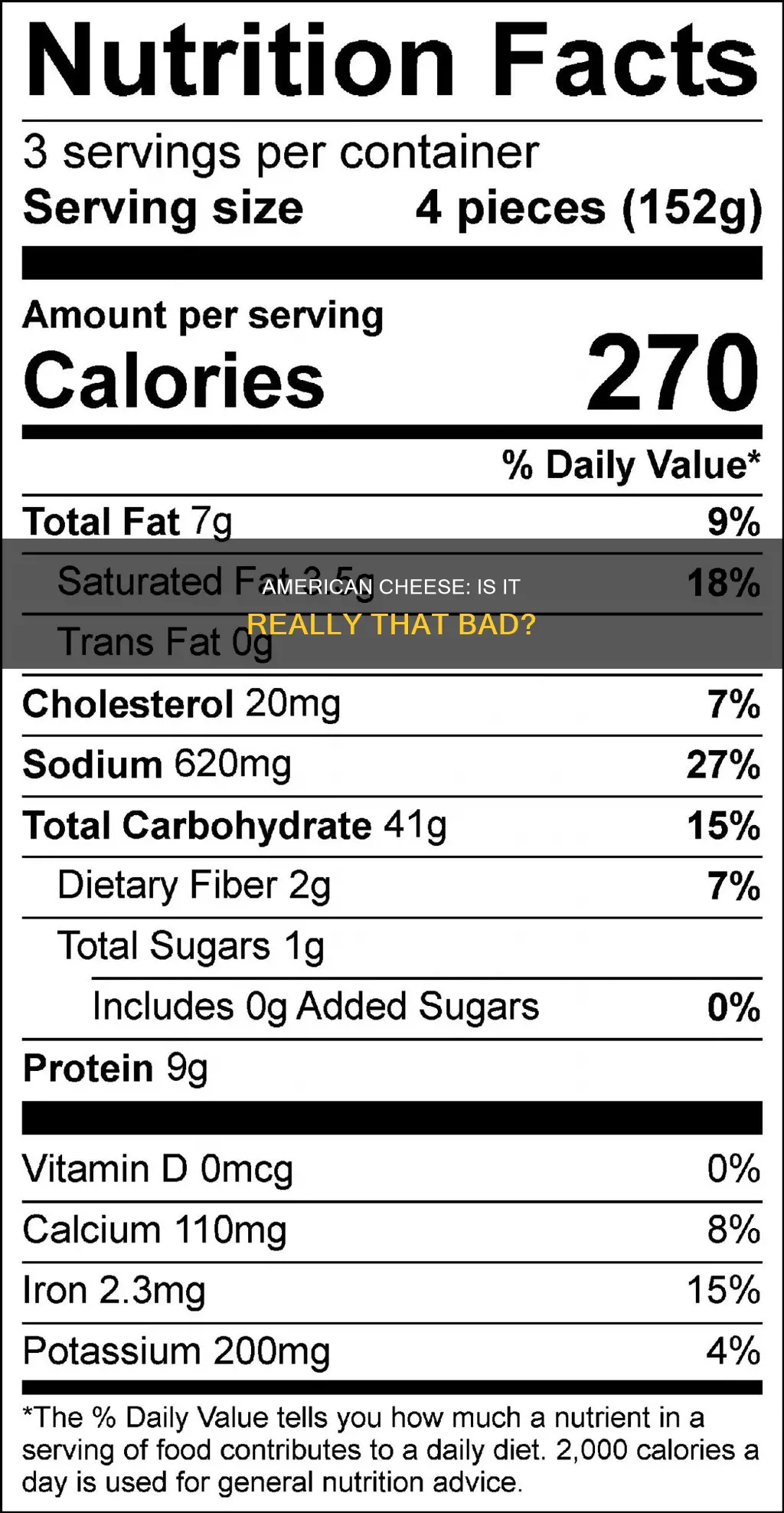 how bad is yellow american cheese