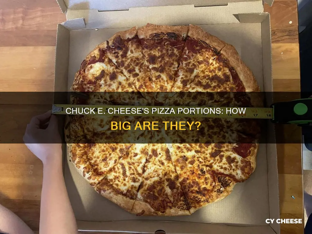 how big are chuck e cheese pizzas