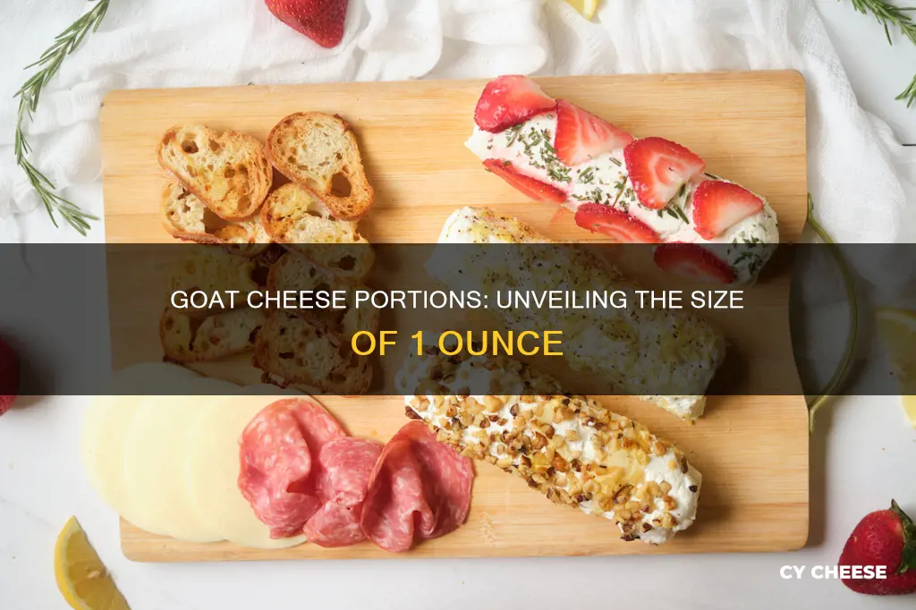 how big is 1 ounce of goat cheese