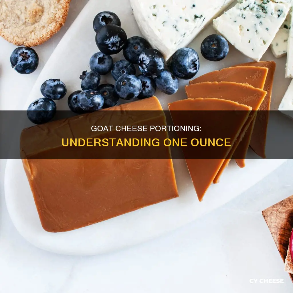 how big is 1 ounce of goat cheese