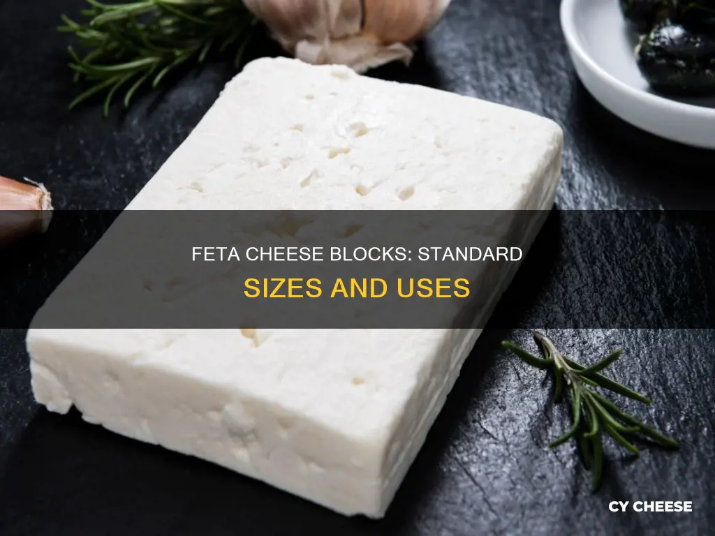 how big is a block of feta cheese