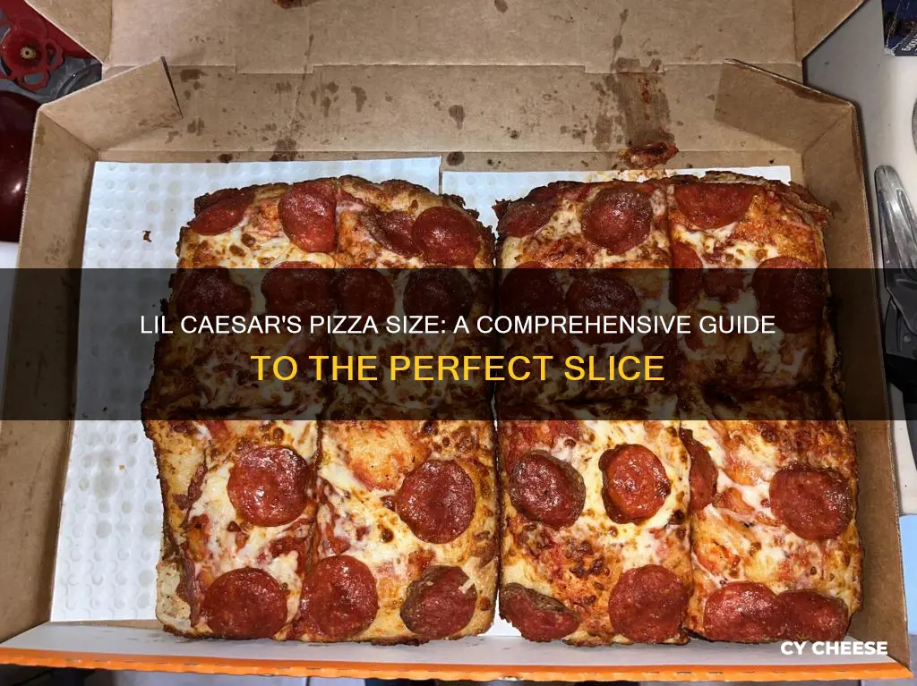 how big is lil caesar cheese pizza