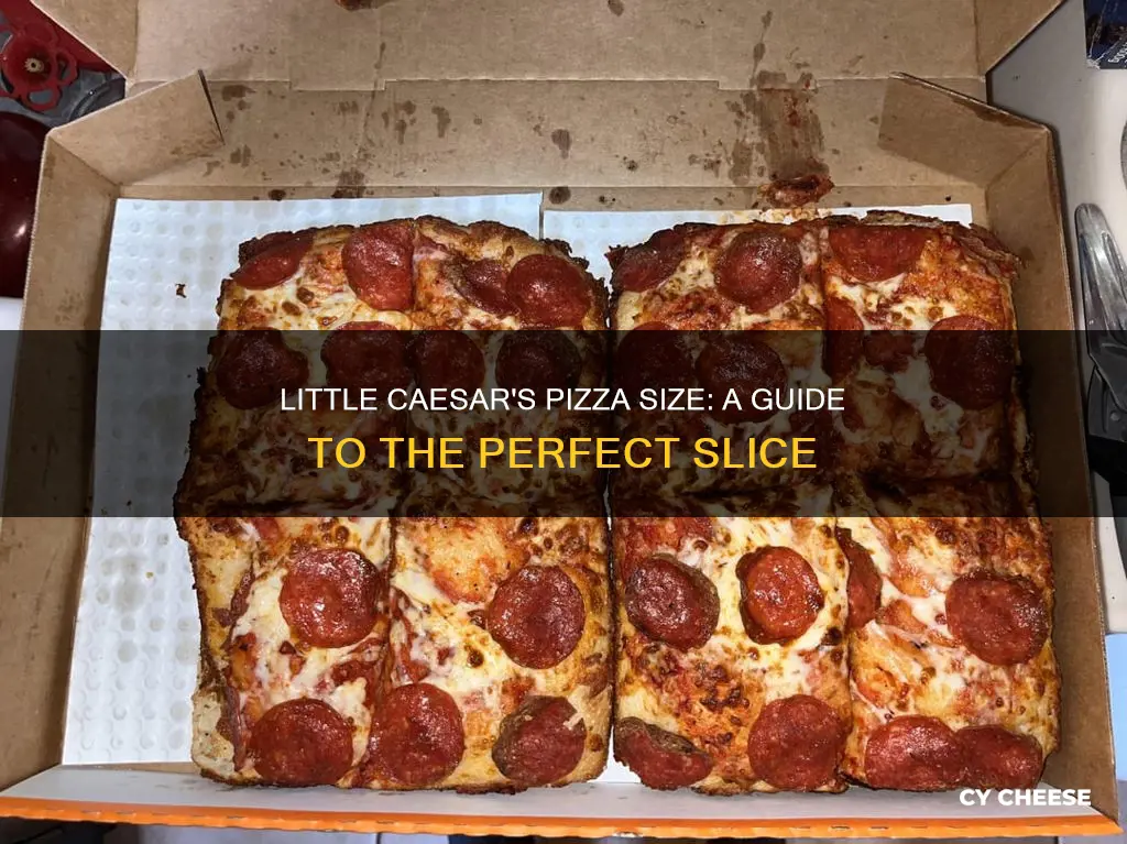 how big is little caesar cheese pizza