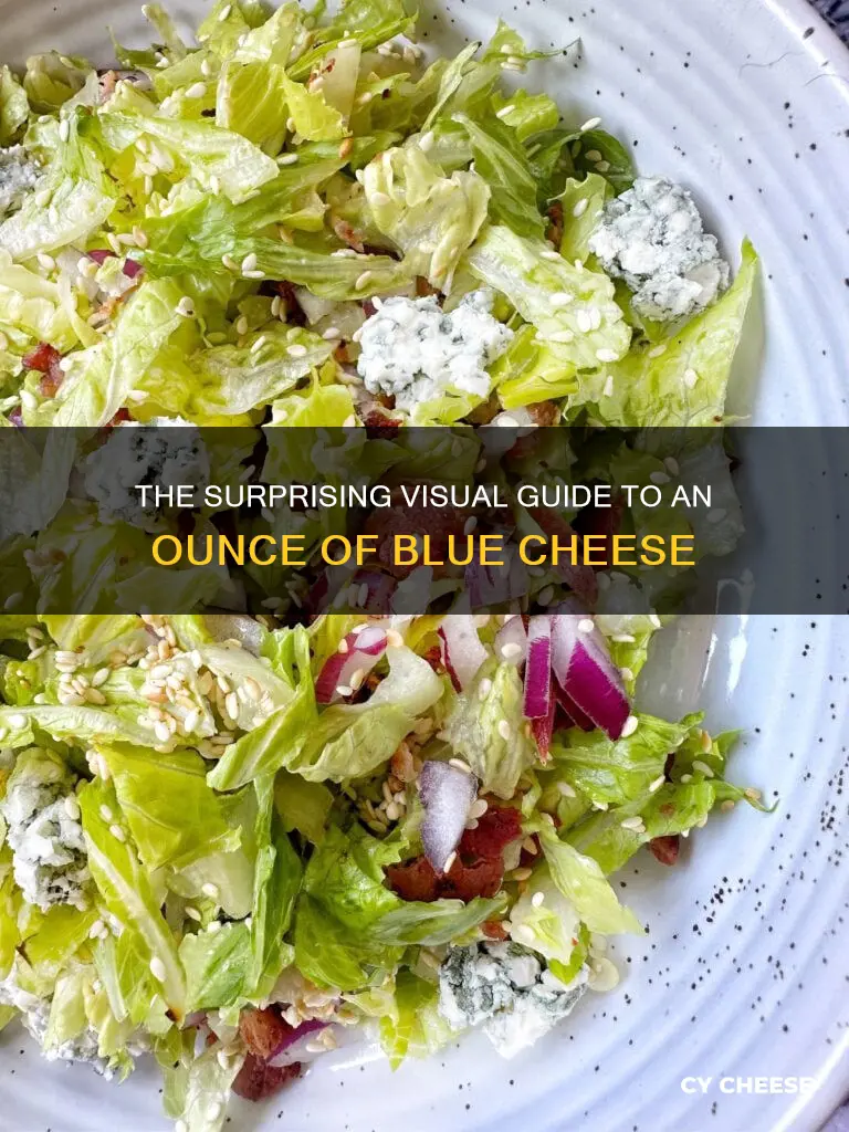 how big is one ounce of blue cheese