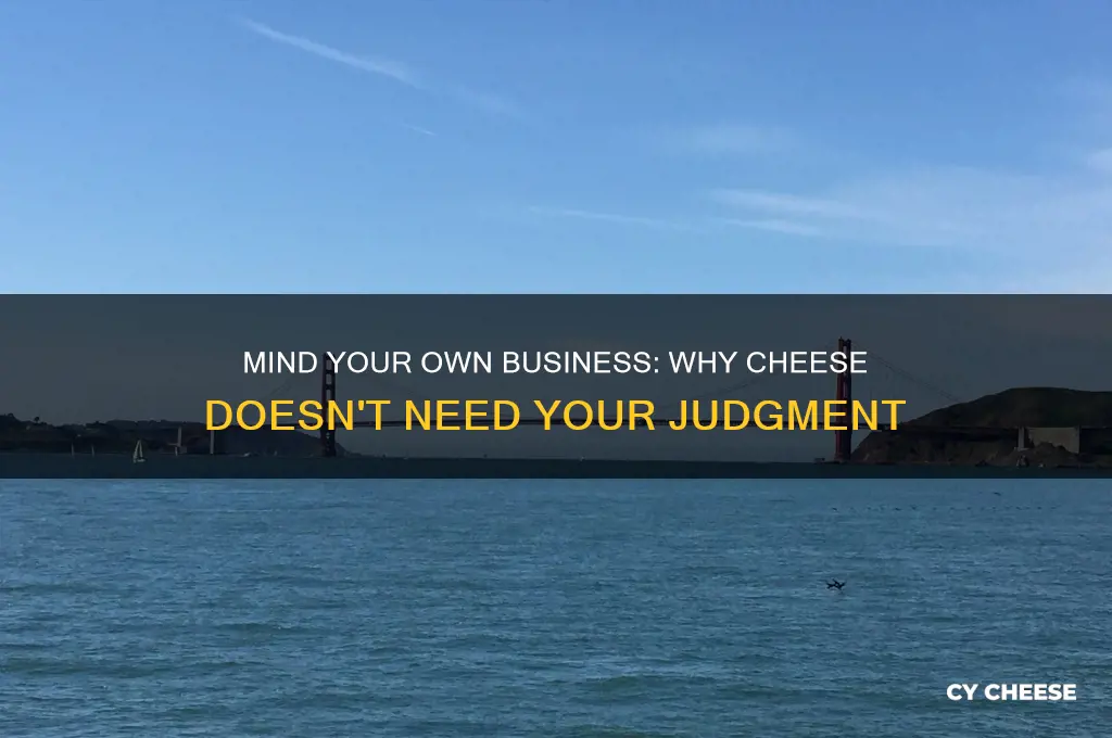 how bout you mind your damn business cheese