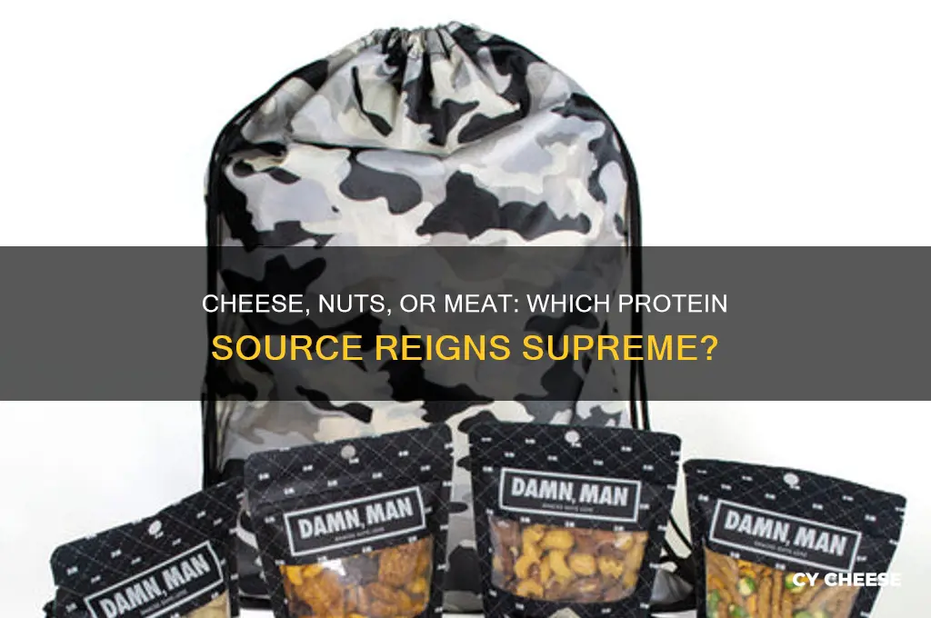 how do cheese and nuts compare to meat