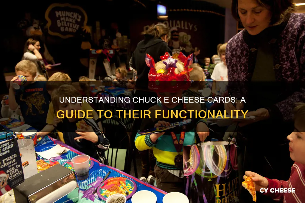 how do chuck e cheese cards work