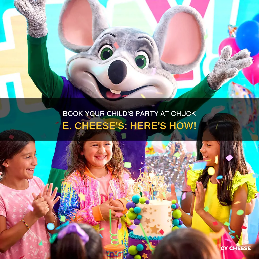 how do i book at party at chuck e cheese