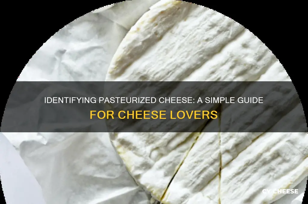 how do i know if a cheese is pasteurized