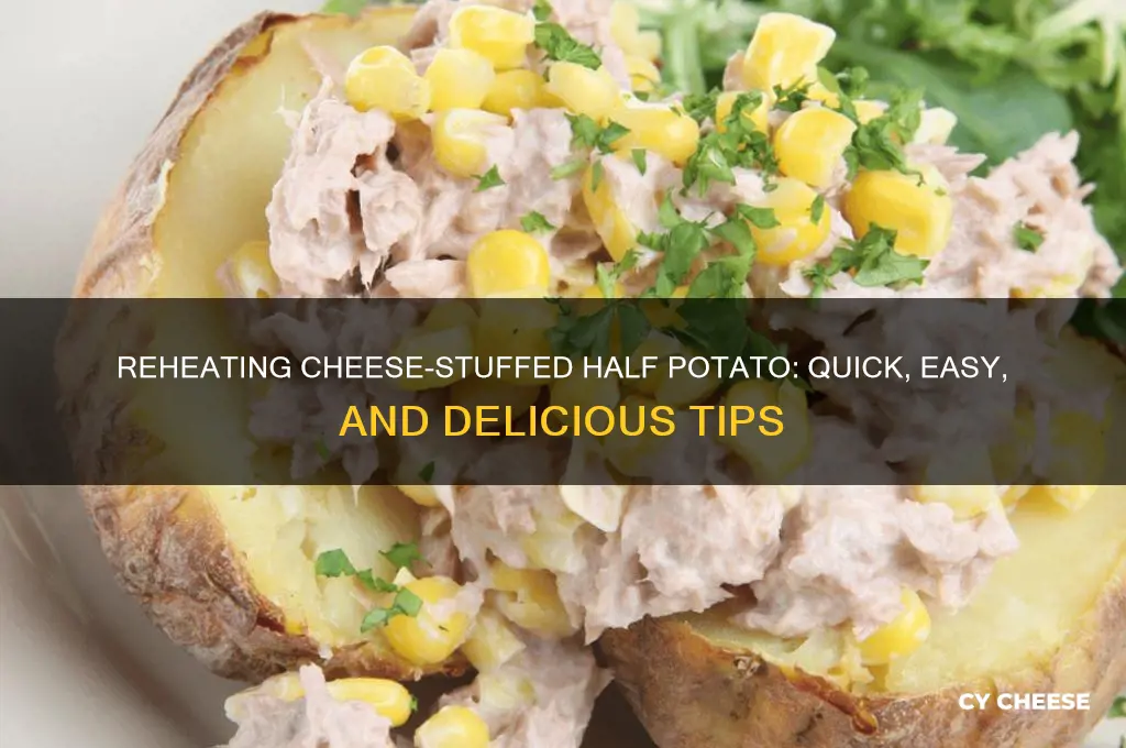 how do i reheat a half potato stuffed with cheese