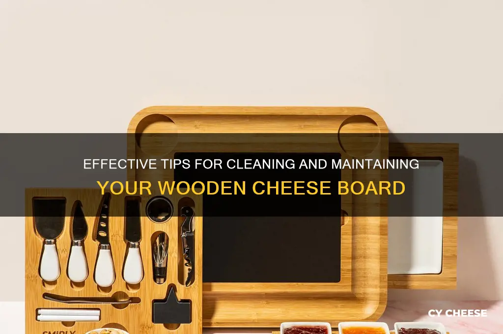 how do you clean a wooden cheese board