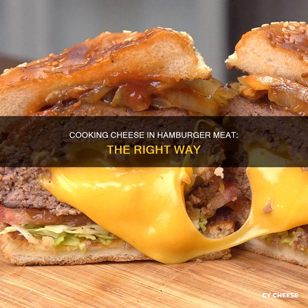 how do you cook cheese correctly in hamburger meat