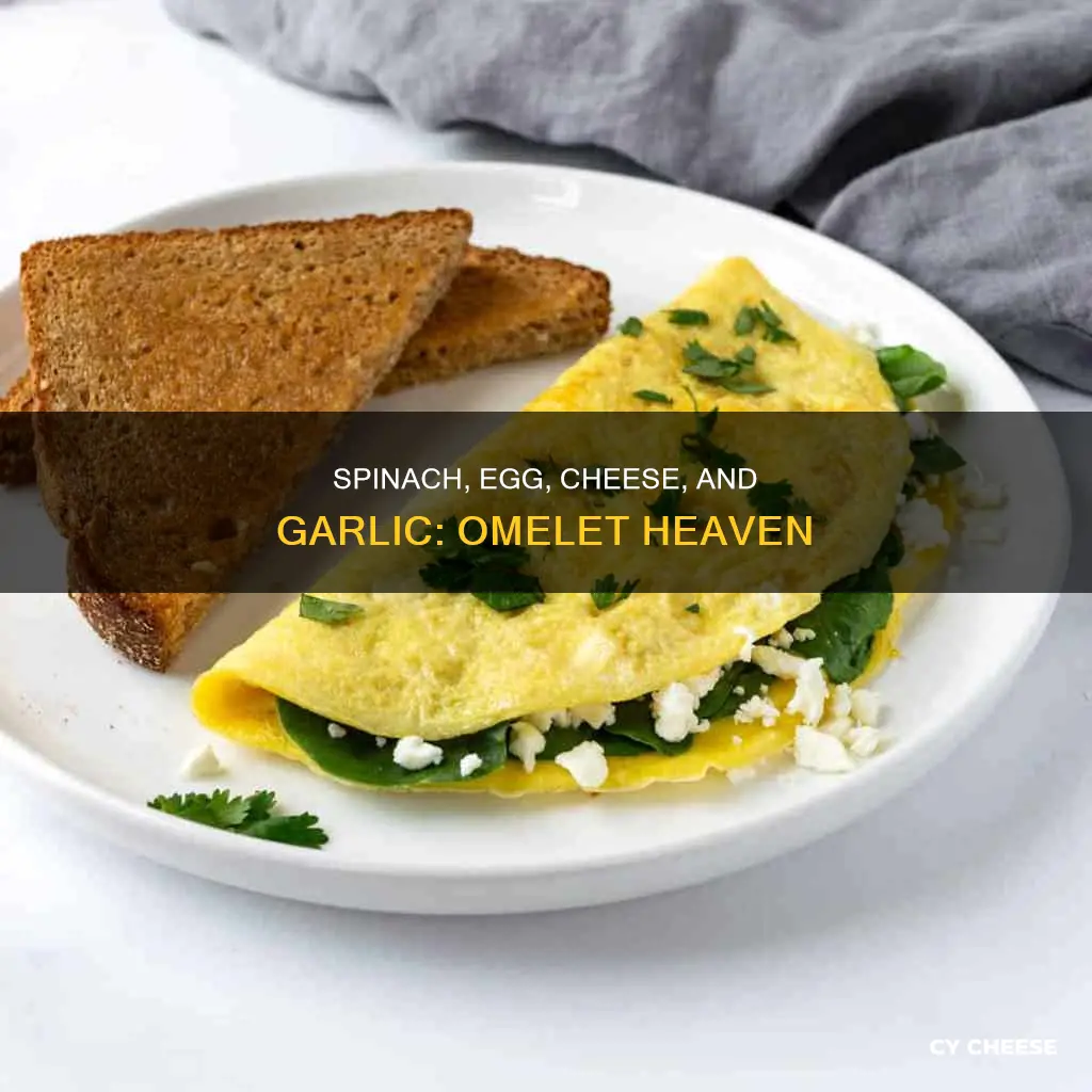 how do you cook spinach egg cheese garlic omelet
