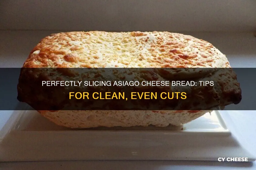 how do you cut a loaf of asiago cheese bread